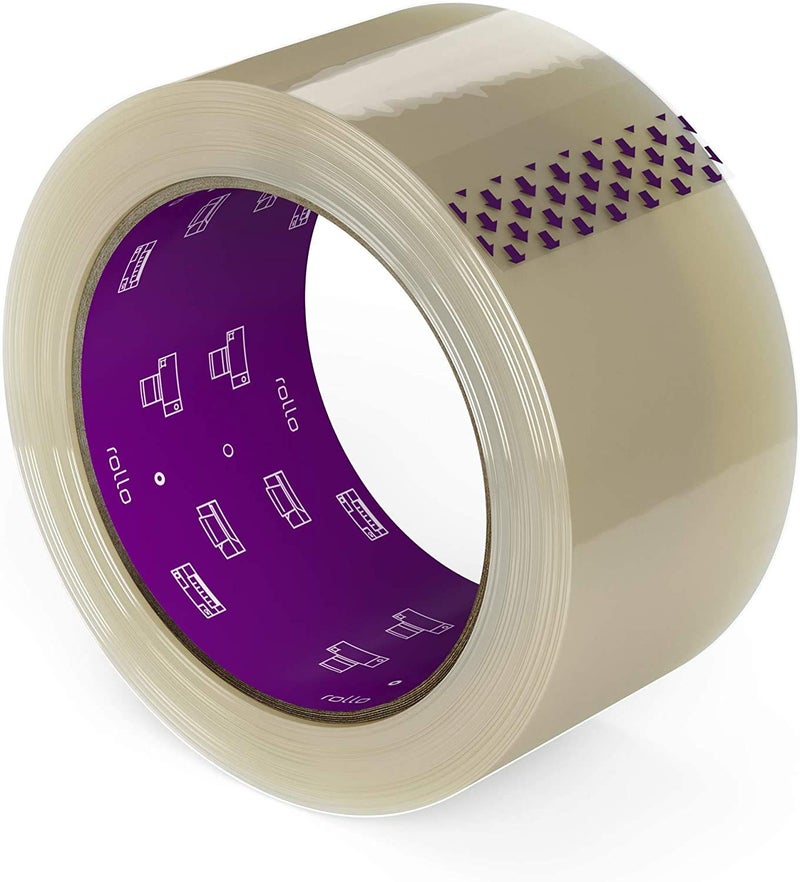 Rollo No Noise Packing Tape - Silent Shipping Tape 60 Yards x 2" Wide x 2.6 Mil Thick (6 Refill Rolls) - Clear Heavy Duty Industrial Quiet Tape for Packaging, Shipping, Moving, Storage with No Bubbles - Image 3